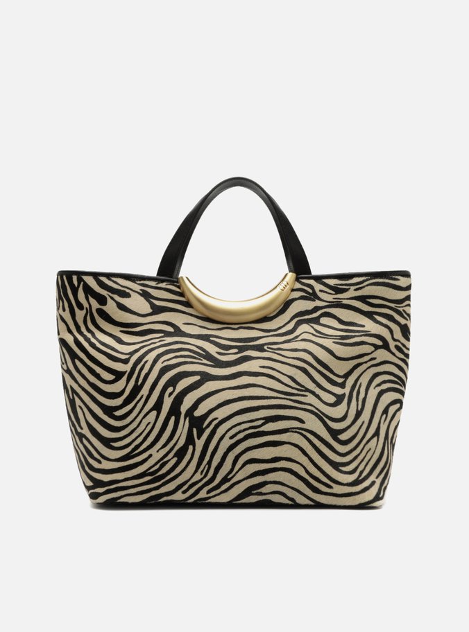 Bolsa Shopping Animal Print Grande Metal Bold