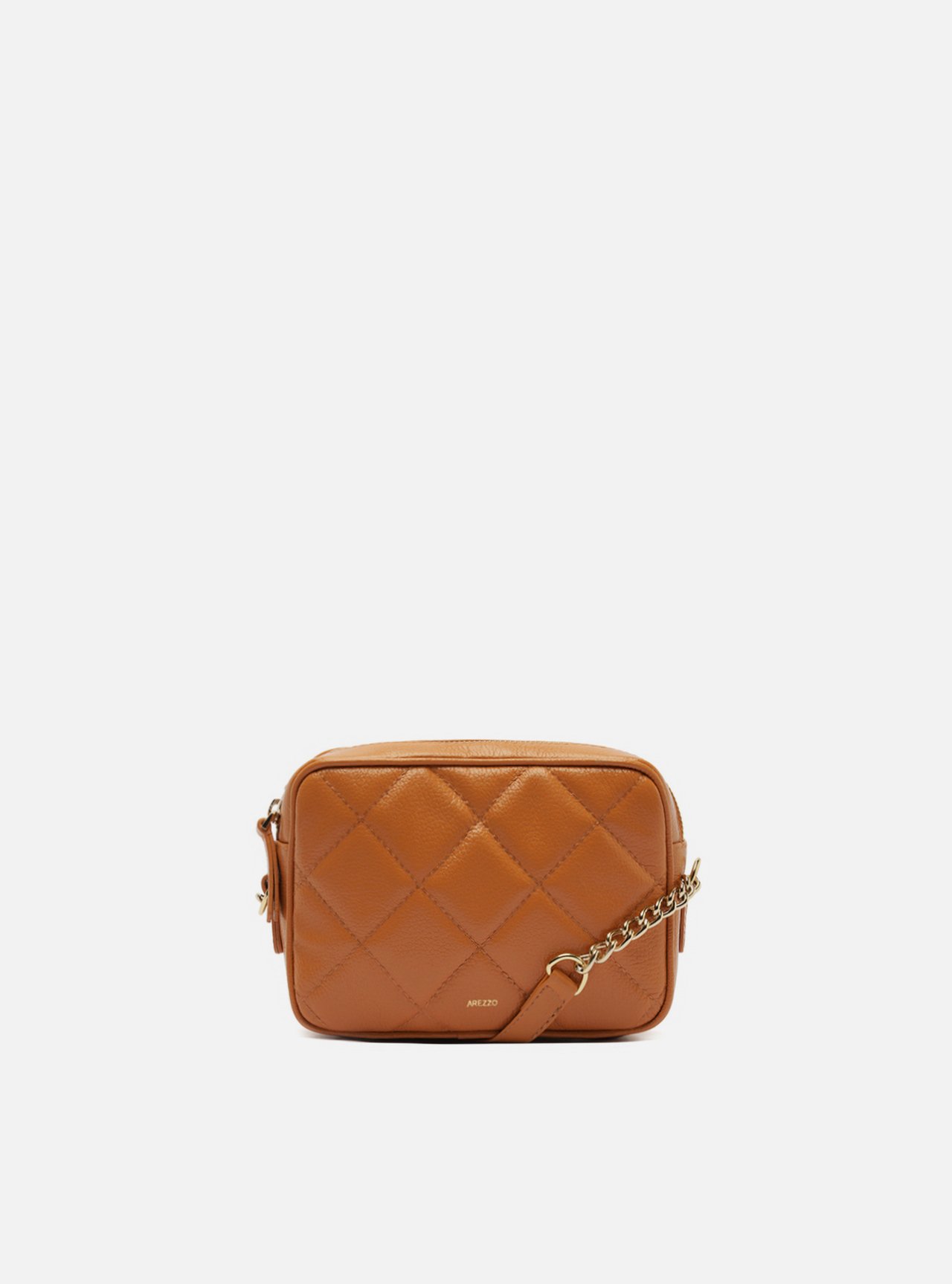 Bolsa Tiracolo Marrom Couro Matelassê Gab Pequena — foto 1