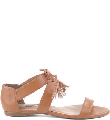 Rasteira Lace Up Tan