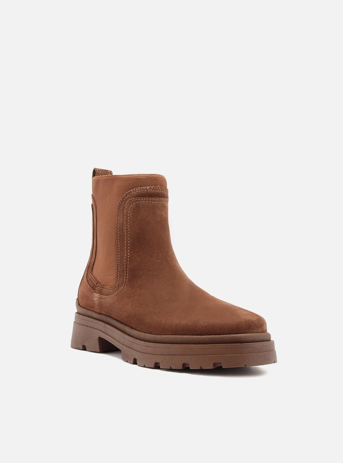 Bota Marrom Cano Curto Tratorada Elástico