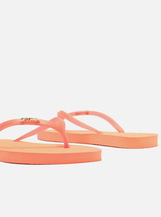 Chinelo de Dedo Laranja Tiras Jelly Brizza