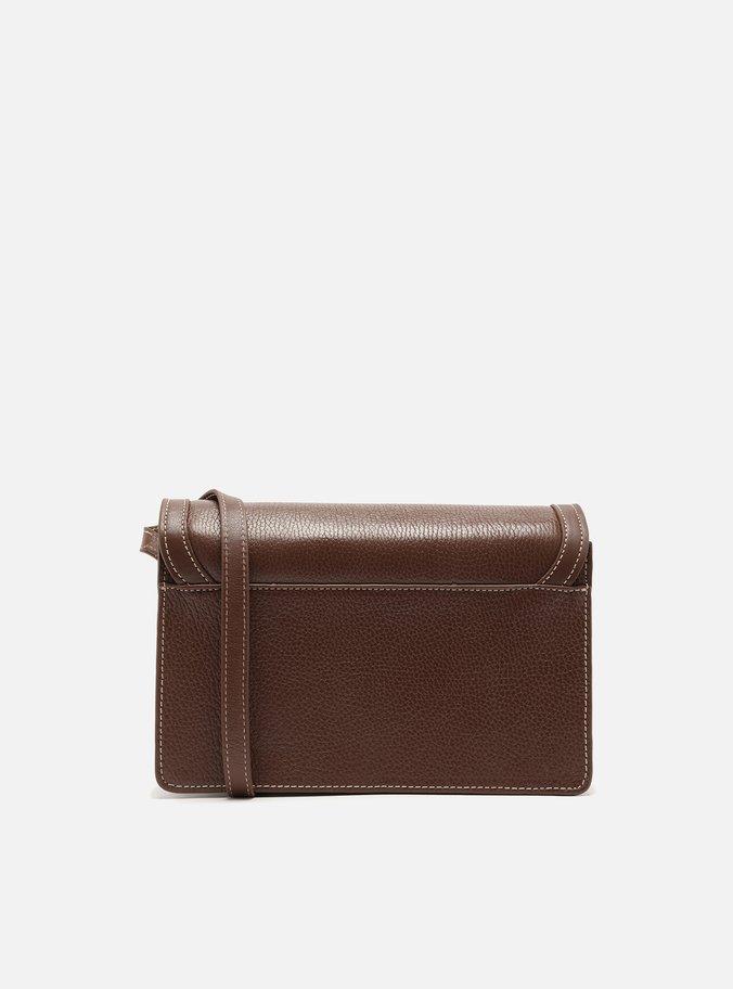 Bolsa Tiracolo Marrom Couro  Média