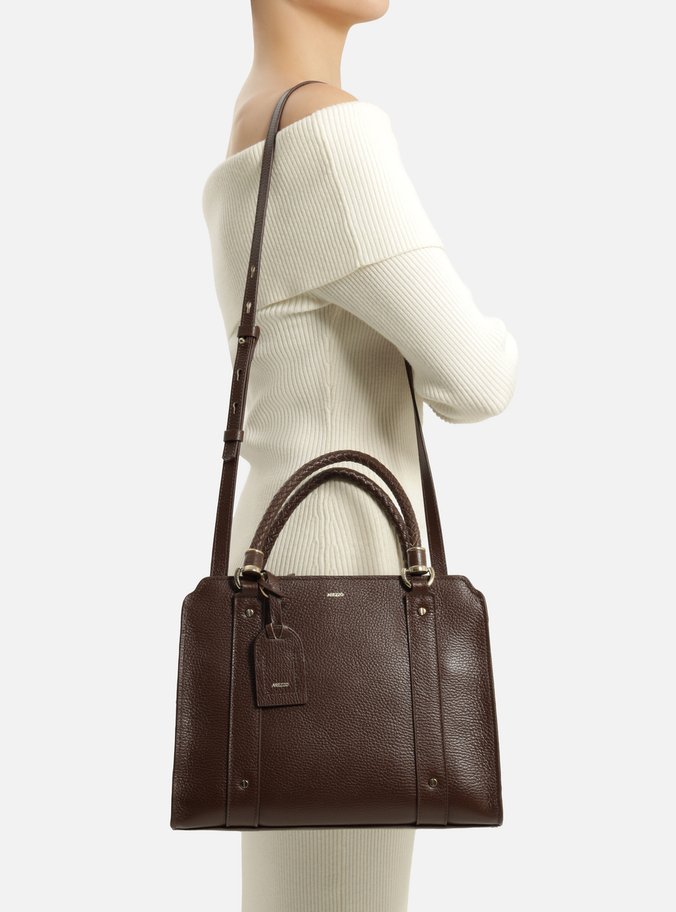 Bolsa Tote Marrom Couro Piazza Grande