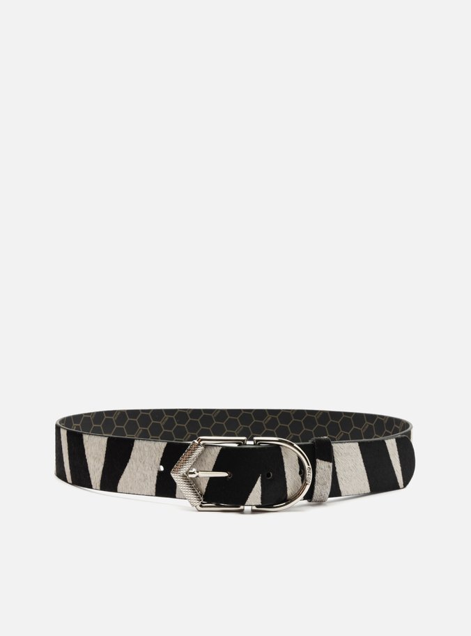 Cinto Animal Print Médio Fivela Bimetal