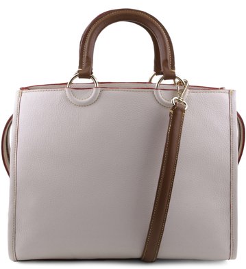 Bolsa Satchel Grande Anelo Off-White