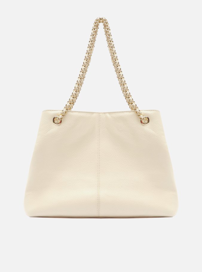 Bolsa Tote Branca Couro Matelassê Gab Média