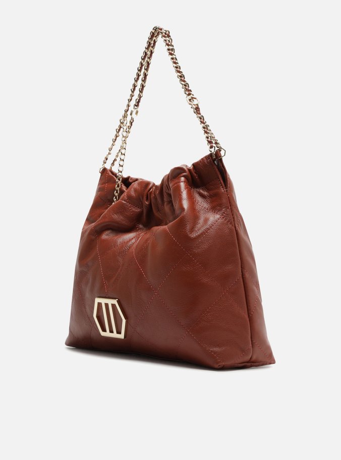 Bolsa Hobo Marrom Couro Esther Grande