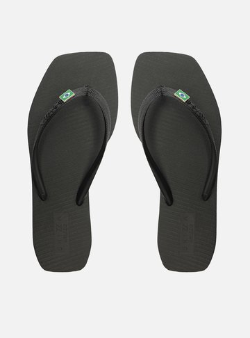Chinelo de Dedo Preto Square Brasil