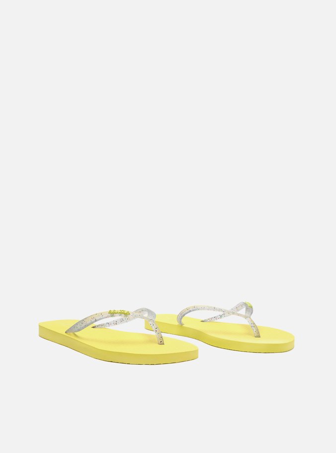 Chinelo de Dedo Amarelo Glitter Essential