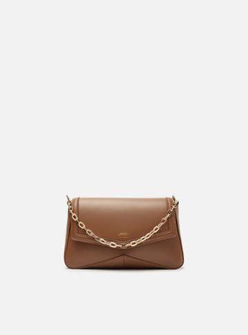 Bolsa Tiracolo Marrom Pequena Corrente