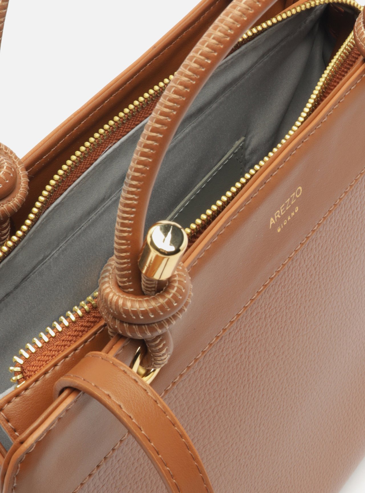 Bolsa Tote Caramelo Média Enrolados — foto 4