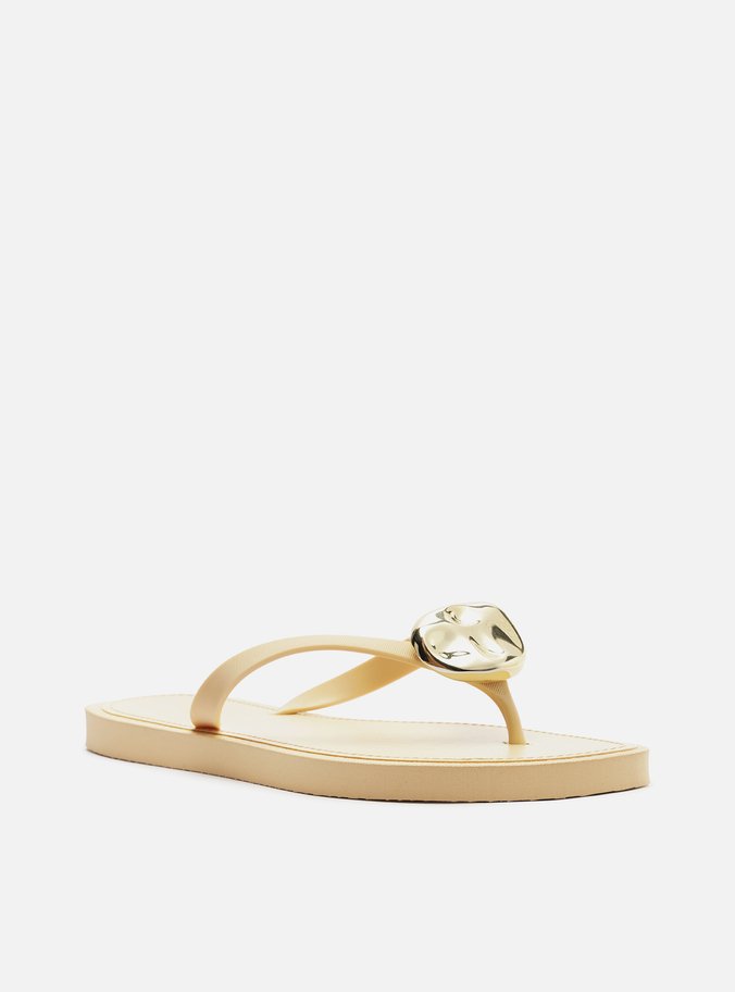 Chinelo Minimal Nude Búzios Bico Redondo