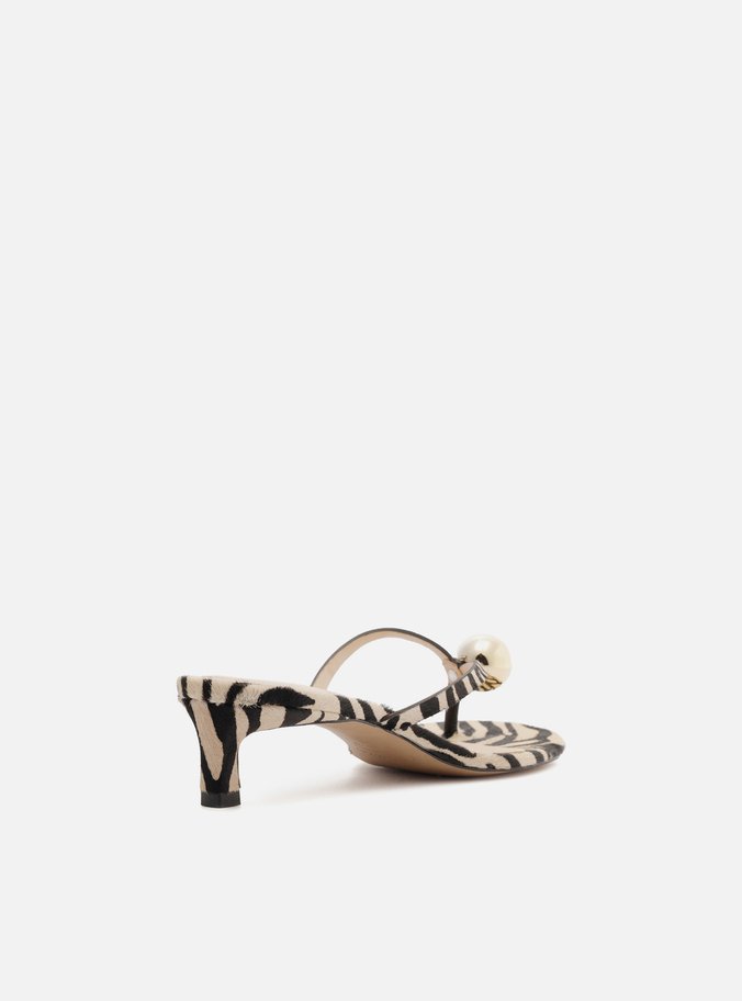 Tamanco Animal Print Salto Baixo Metais Duo