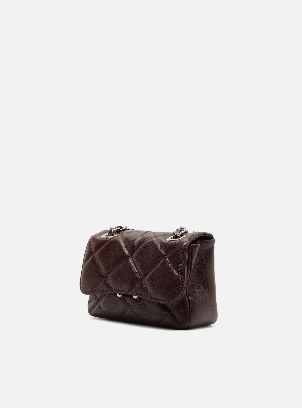 Bolsa Tiracolo Vermelha Couro Pequena Matelassê — foto 2
