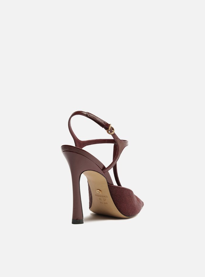 Scarpin Vermelho Pelo Salto Alto Aberto Telma