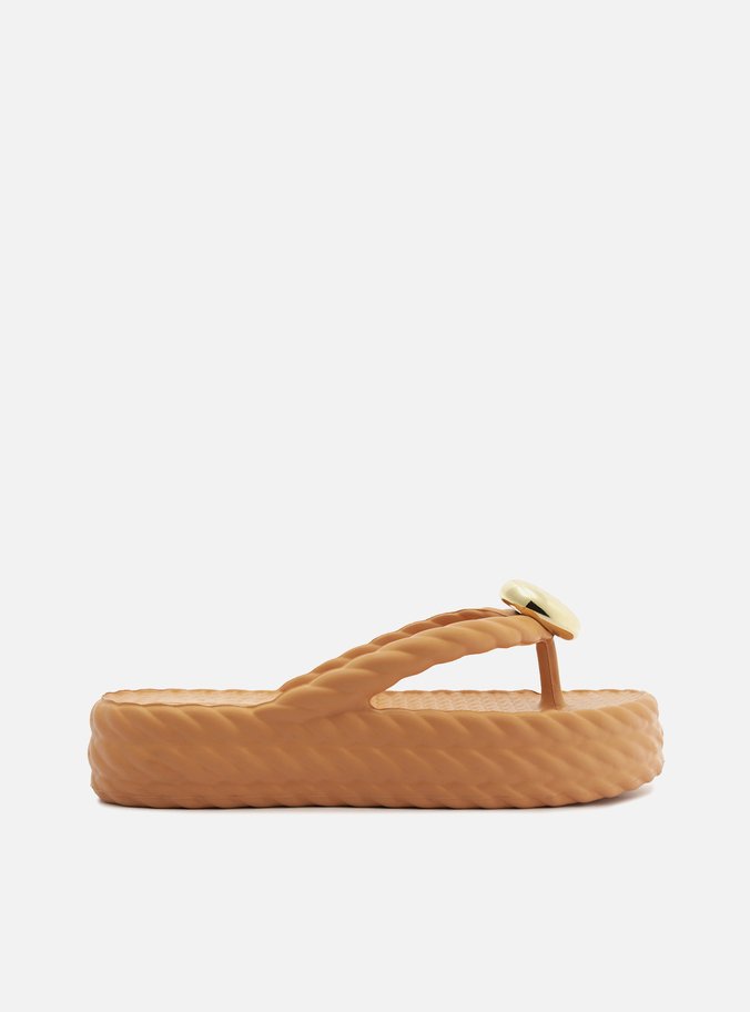 Sandália Marrom Flatform Marrocos Mid