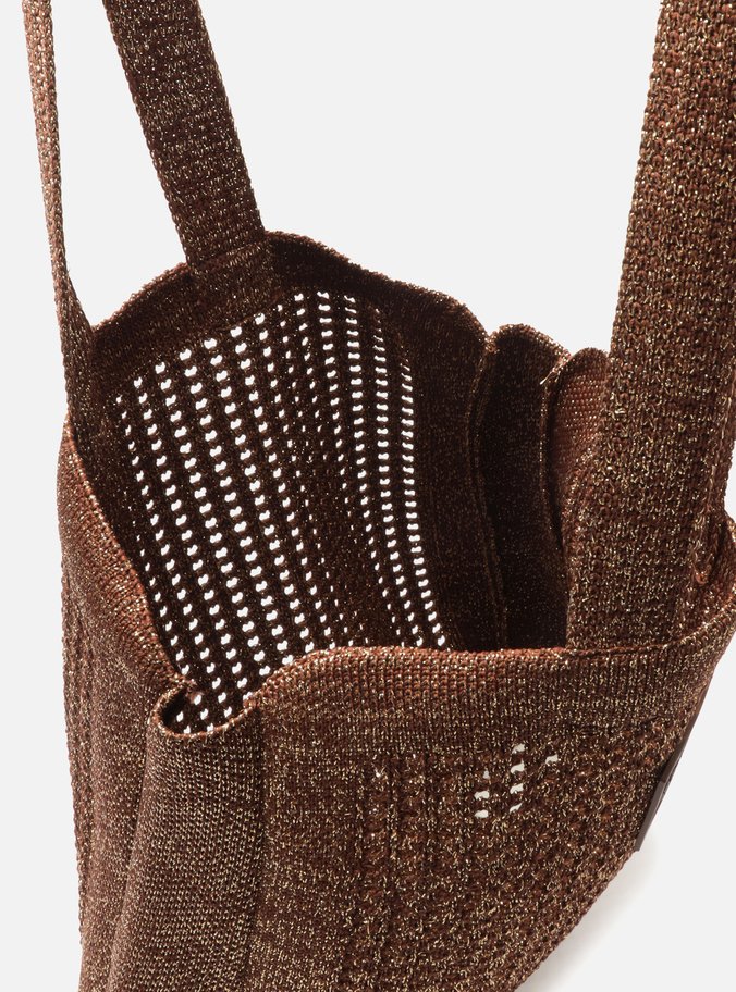 Bolsa Shopping Marrom Metal Mônaco Grande