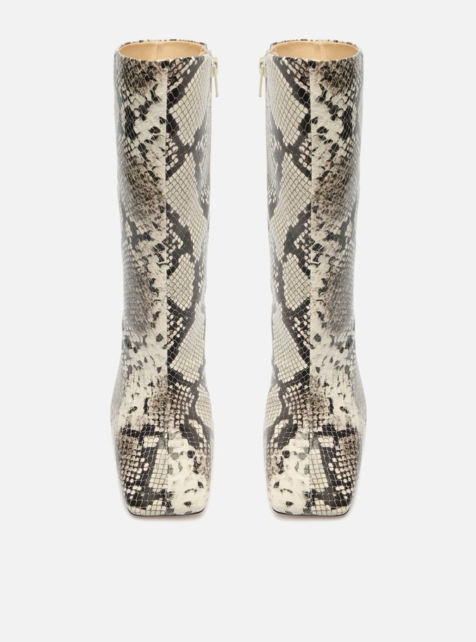 Bota Snake Cano Médio Bico Quadrado