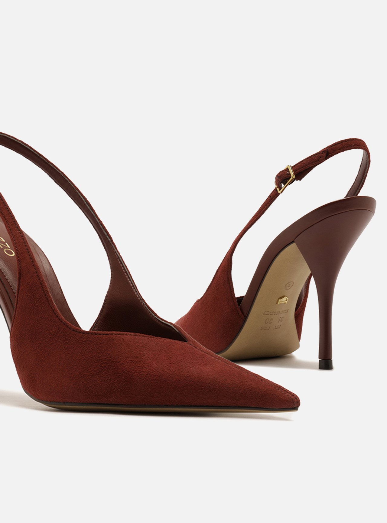 Scarpin Vermelho Camurça Salto Alto Slingback — foto 4