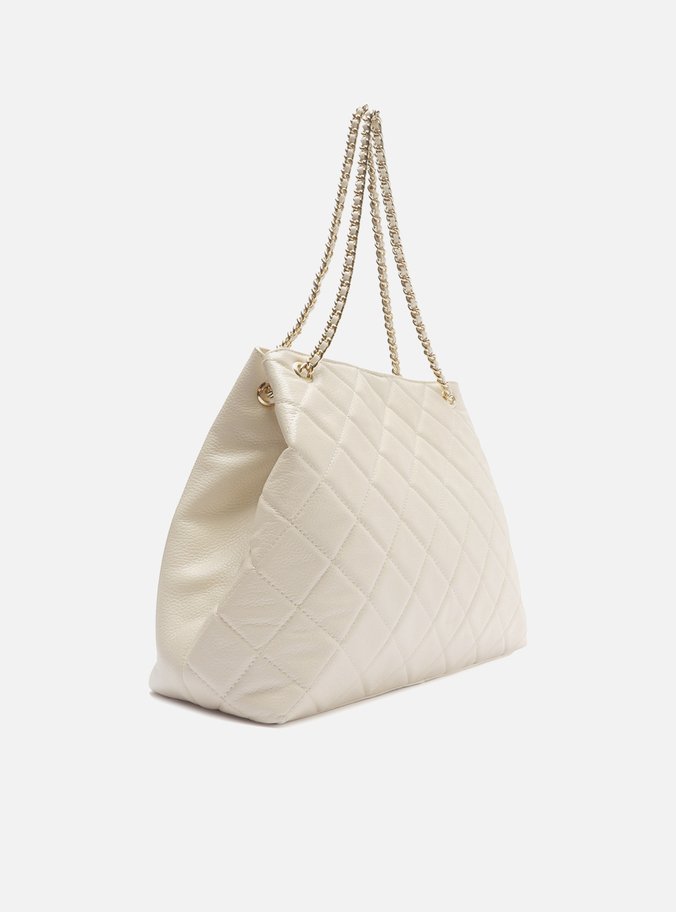 Bolsa Tote Branca Couro Matelassê Gab Grande