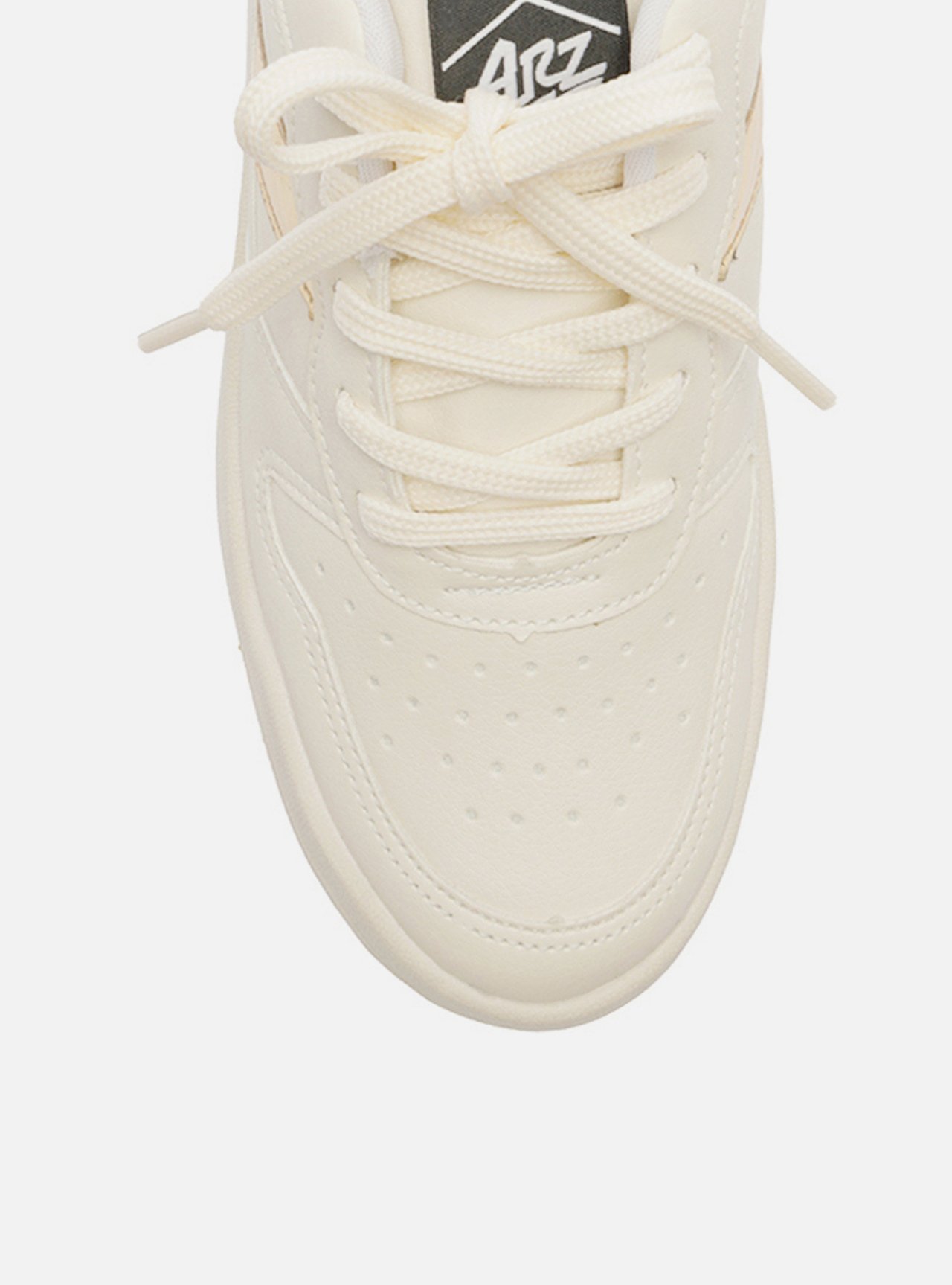 Tênis Off-White Couro Aplicações Dourado — foto 5