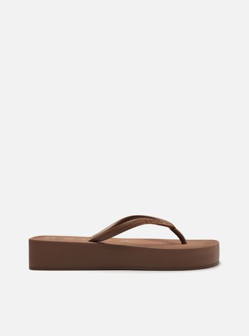 Sandália Marrom Flatform Mykonos