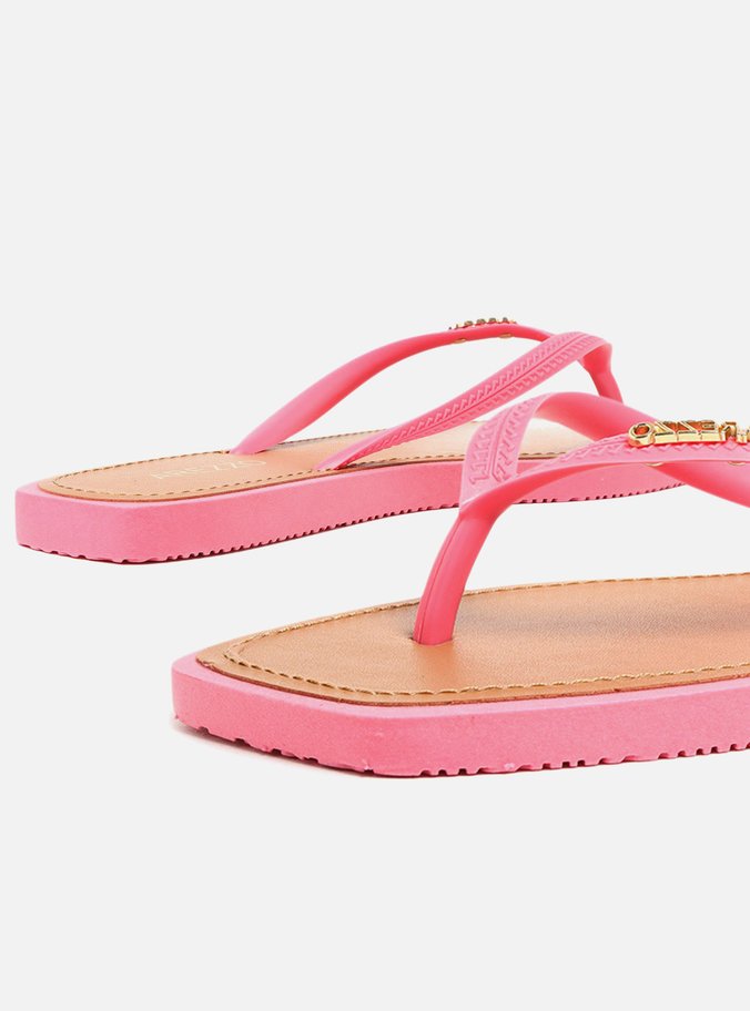 Chinelo de Dedo Rosa Bico Quadrado Brizza