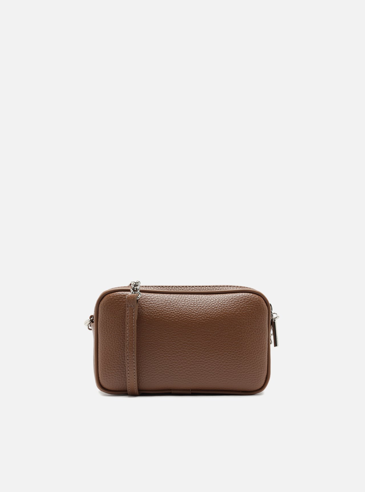 Bolsa Tiracolo Marrom Pequena Corrente Basic — foto 3