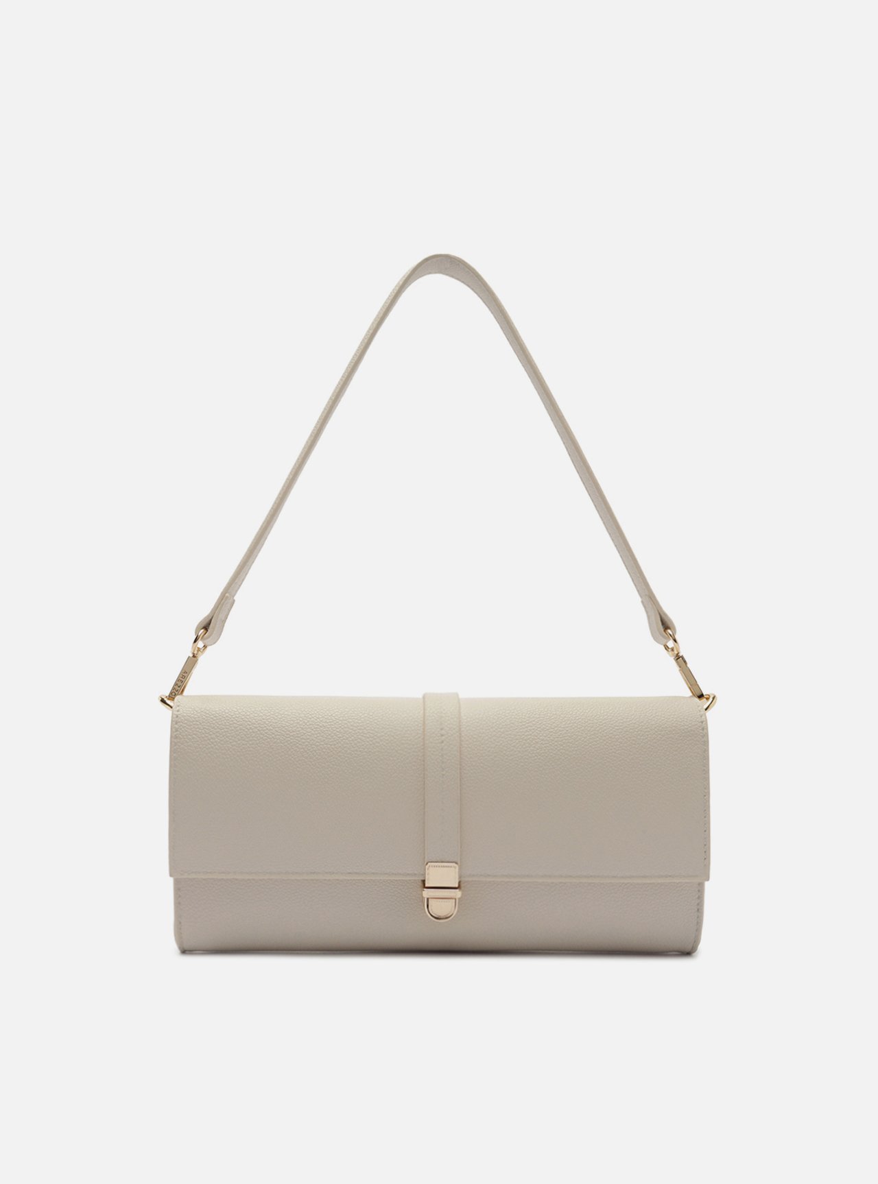 Bolsa Tiracolo Off White Média Metais Dourados — foto 1