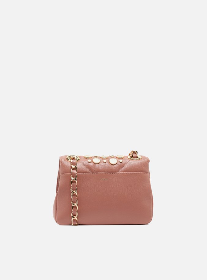 Bolsa Tiracolo Rosa Couro Mizz Pequena