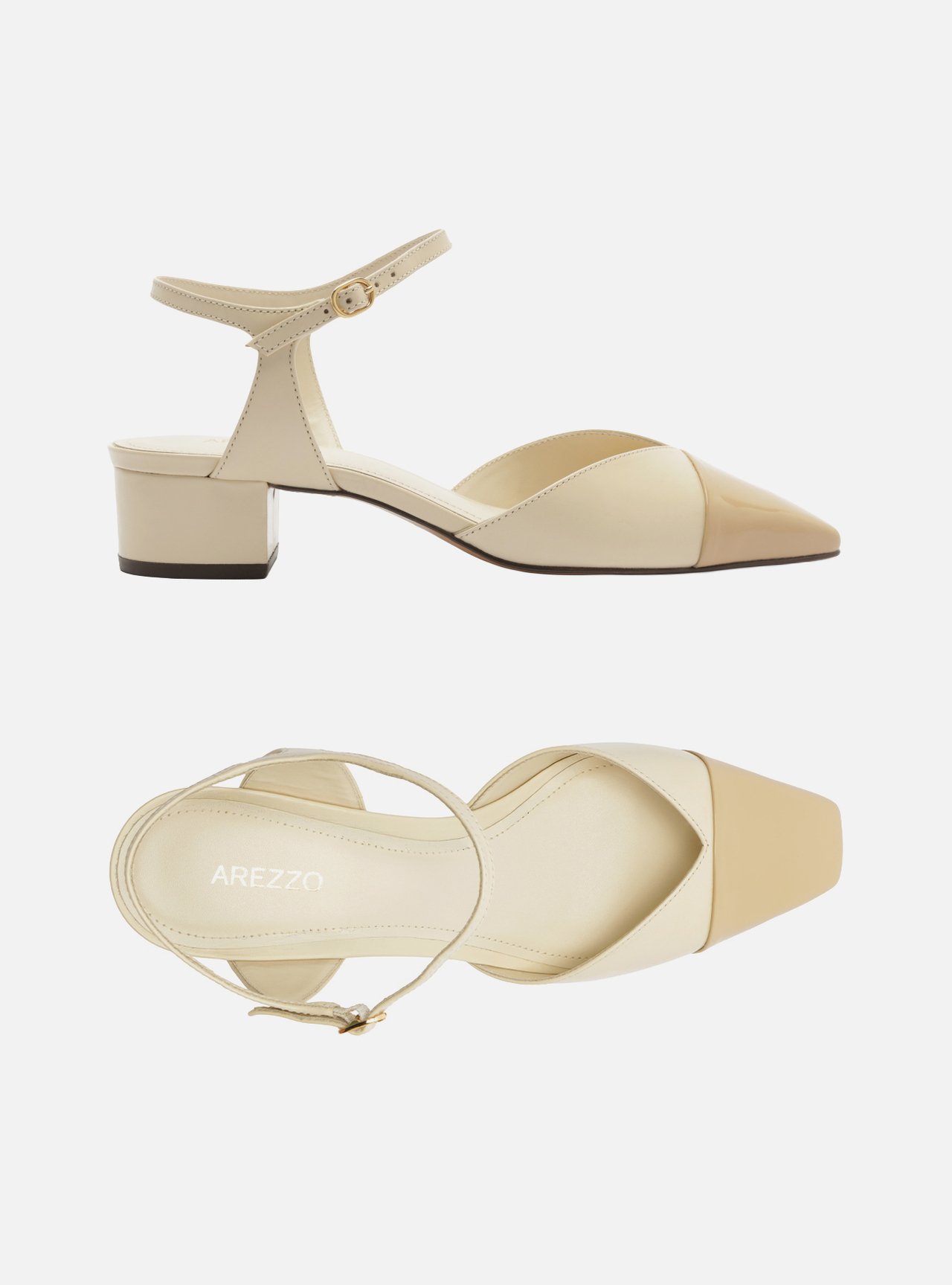 Scarpin Preto Salto Bloco Fivela Slingback — foto 5
