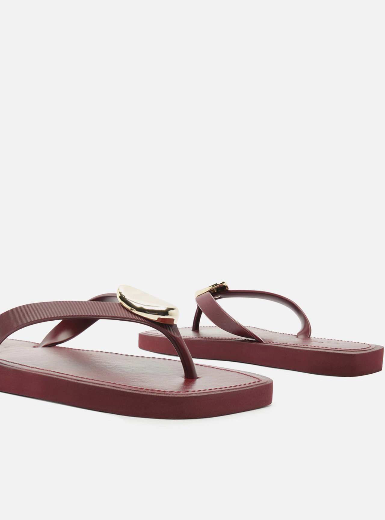 Chinelo de Dedo Vermelho Bico Quadrado Brizza — foto 4