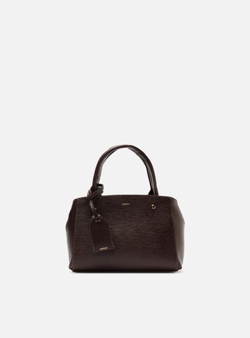 Bolsa Tote Marrom Couro Bella Pequena
