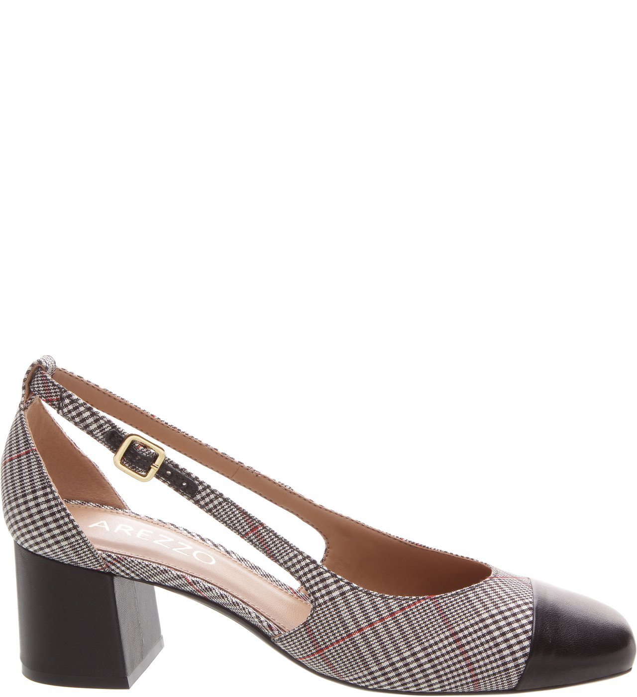 Sandalia xadrez arezzo best sale