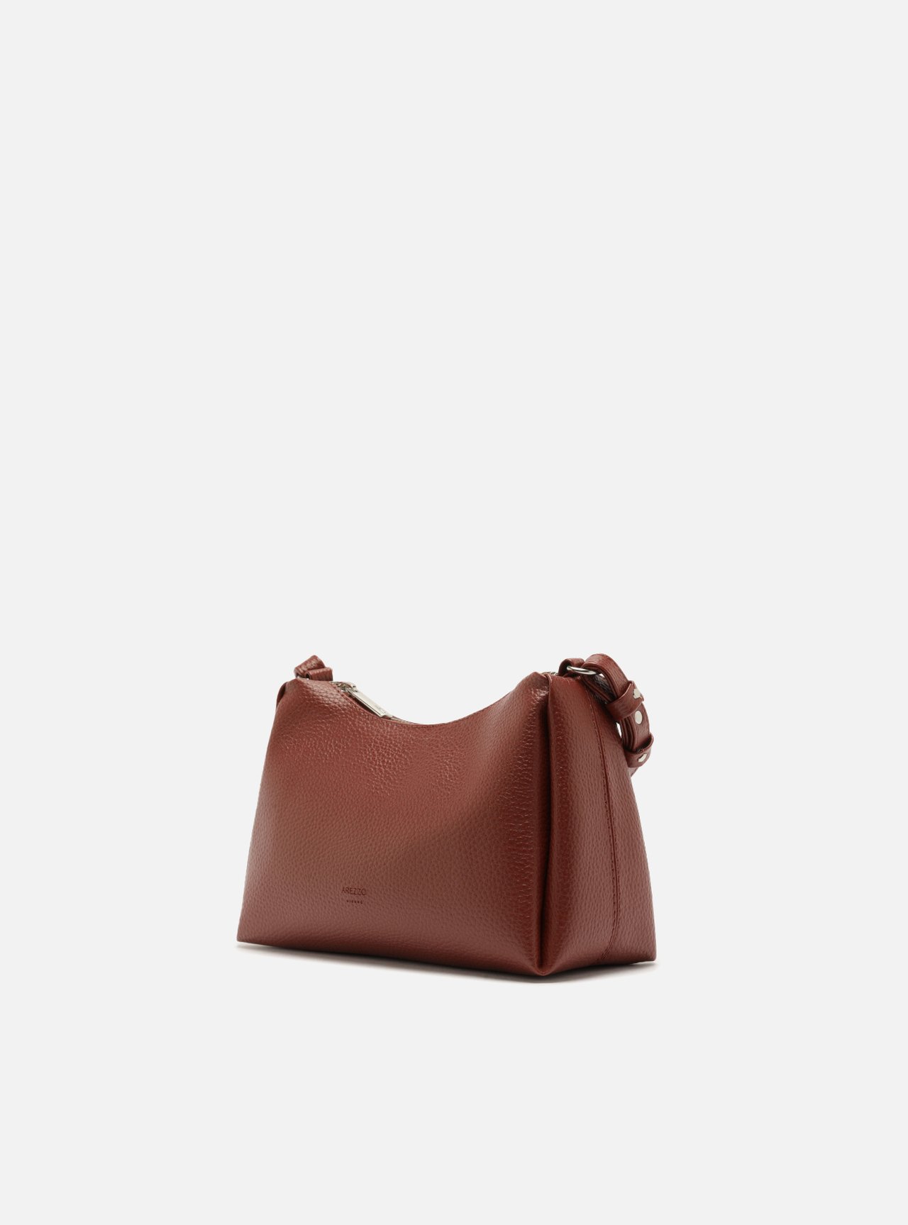 Bolsa Tiracolo Vermelha Granulada Metais — foto 2