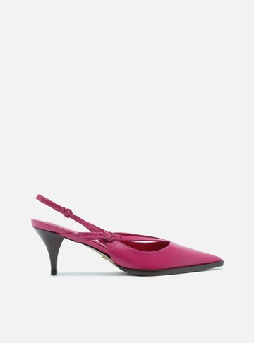 Scarpin Rosa Salto Baixo Tiras