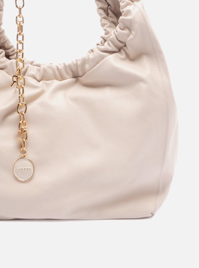 Bolsa Hobo Nude Couro Olívia Grande