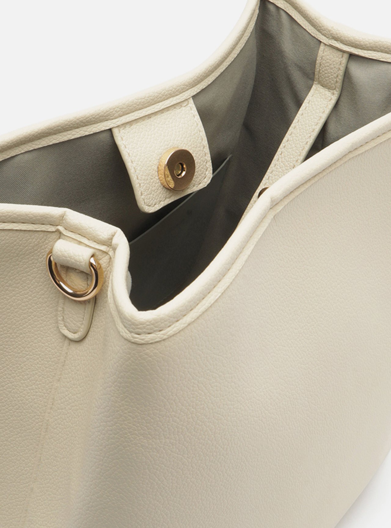 Bolsa Shopping Branca Grande Metais — foto 4
