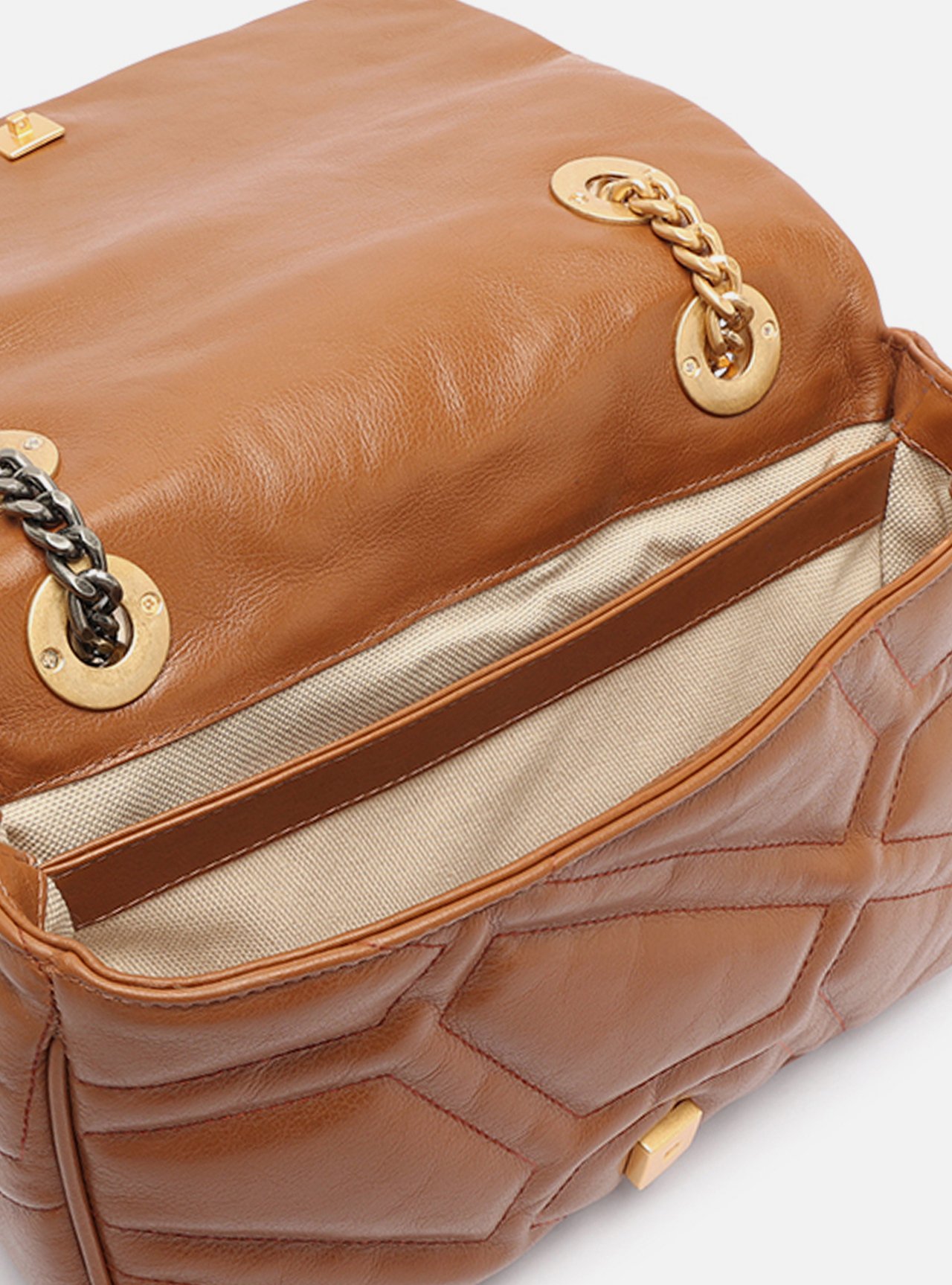 Bolsa Tiracolo Marrom Couro Emma Média — foto 4