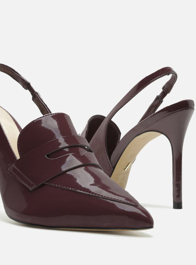 Scarpin Vermelho Verniz Salto Alto Sling Back