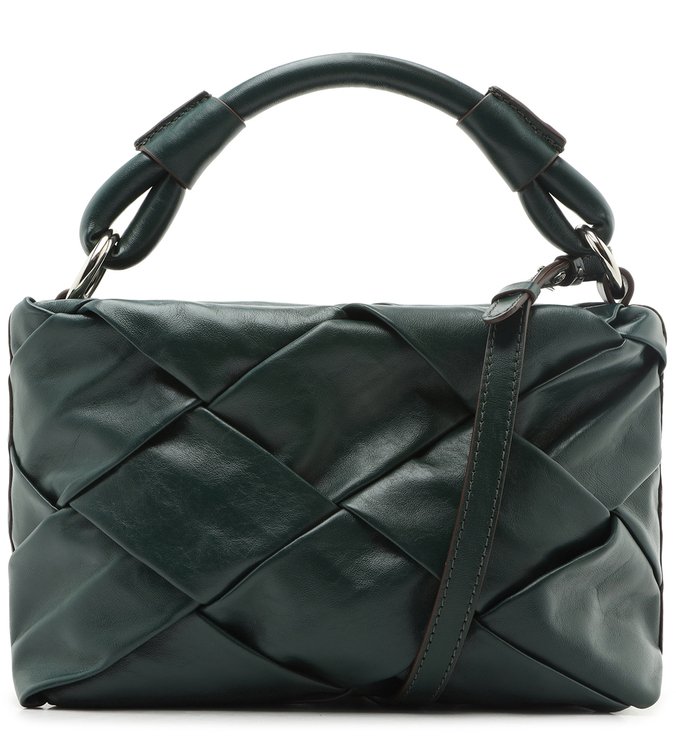 Bolsa Tiracolo Verde Couro Vitória Média Sweet Grass