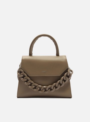 Bolsa Satchel Cinza Iara Média