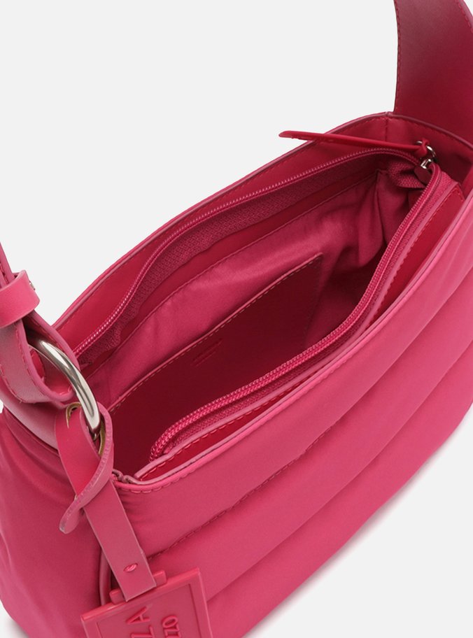 Bolsa Hobo Rosa Nylon Pequena Brizza