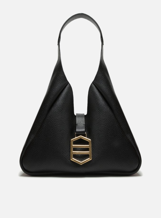Bolsa Hobo Preta Couro Neutral Desire Grande