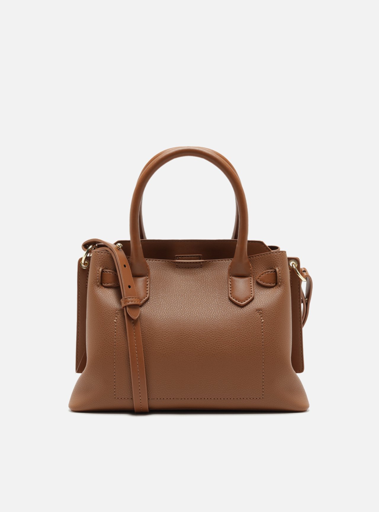 Bolsa Tote Marrom Média Encaixe Metal — foto 3