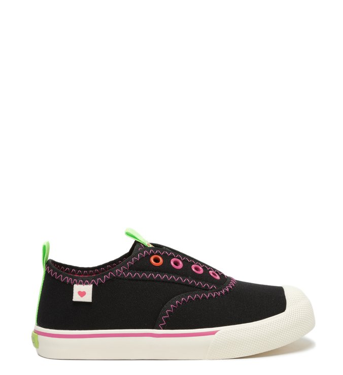 Tênis Infantil Slip On Preto Lona