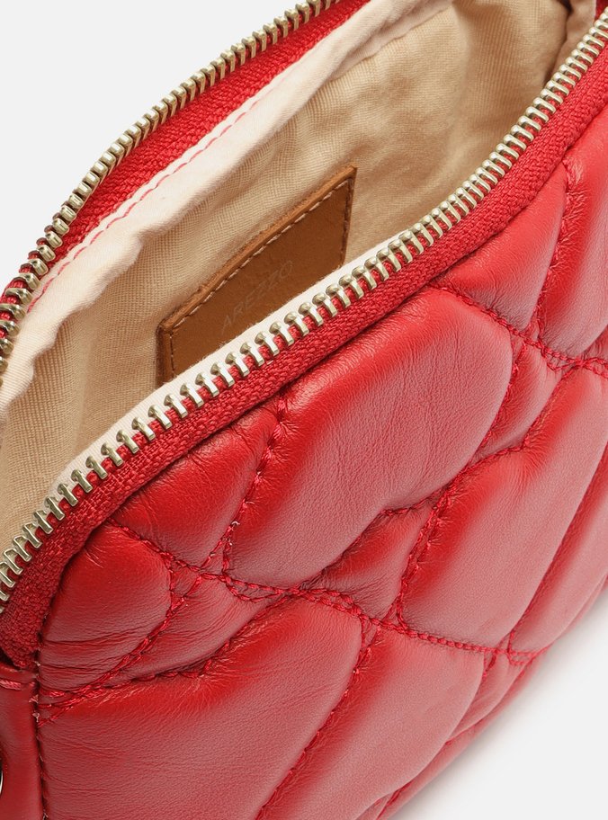 Bolsa Tiracolo Vermelha Couro Heart Pequena