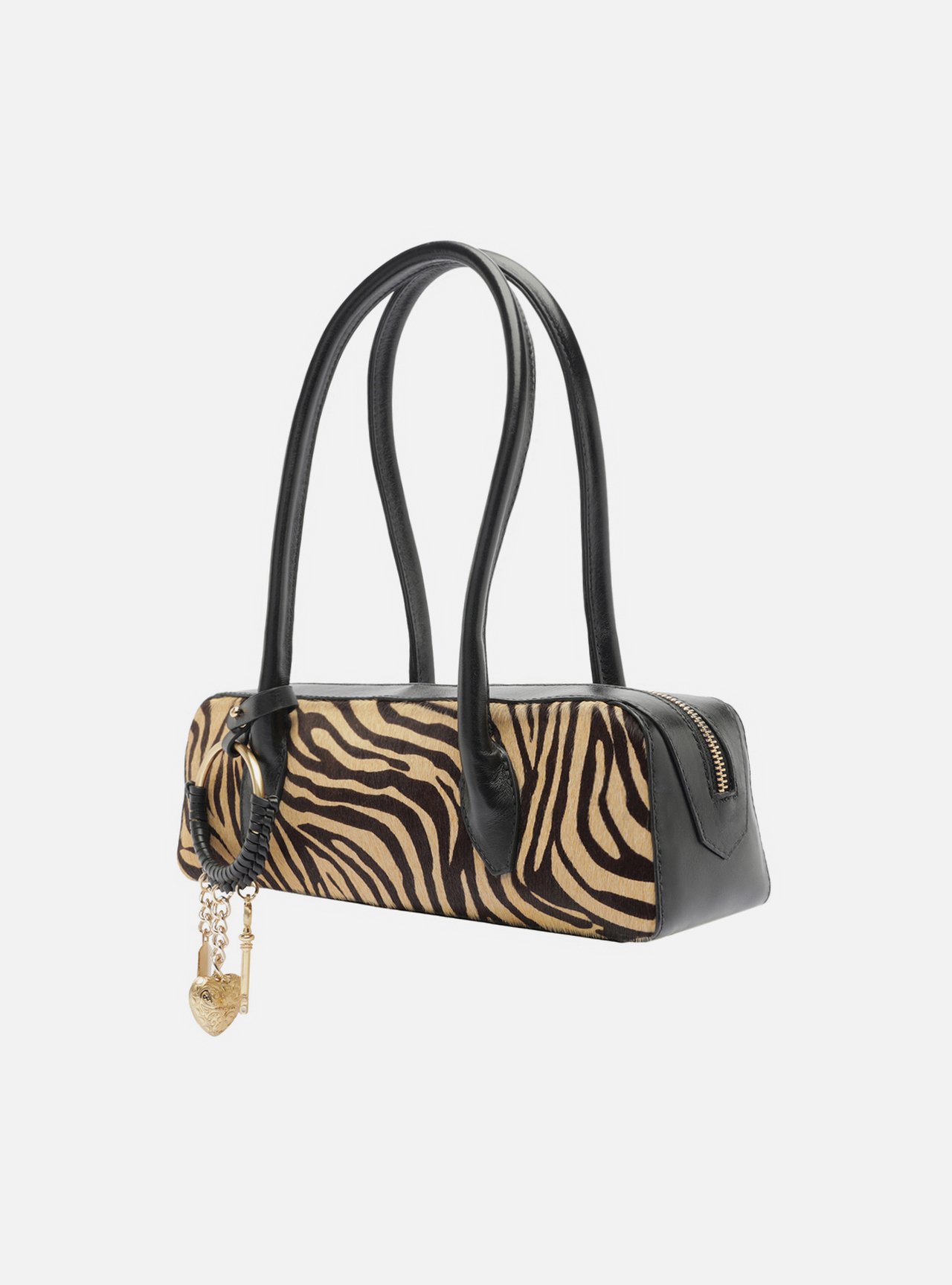 Bolsa Shoulder Animal Print Couro Média Metais — foto 2