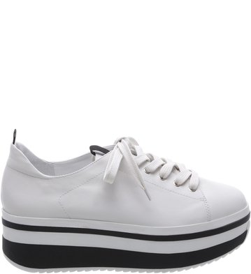 Tênis Luna Blanc Couro Salto Listra