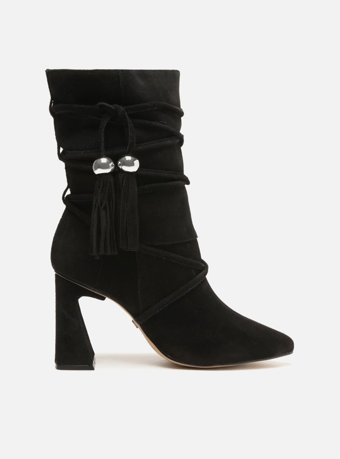 Bota Preta Camurcina Salto Flare Barbicachos
